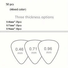 20pcs/50pcs/100pcs Guitar Picks, Unique Guitar Gift For Bass, Electric & Acoustic Guitars Includes 0.46mm, 0.71mm, 0.96mm