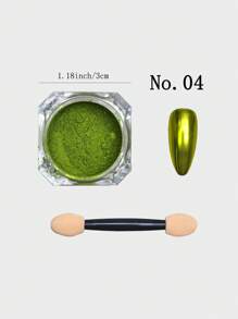 1 Box grünes Avocado Hochglanz-Nagel-Glitzerpulver, geeignet zum Erstellen glänzender Nägel. St. Patricks Tag