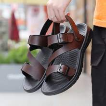 Tongs pour hommes portées de deux façons en été, sandales décontractées pour plage, tongs souples et confortables