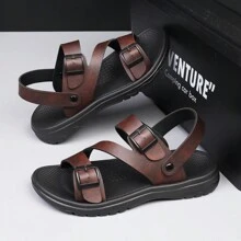 Tongs pour hommes portées de deux façons en été, sandales décontractées pour plage, tongs souples et confortables