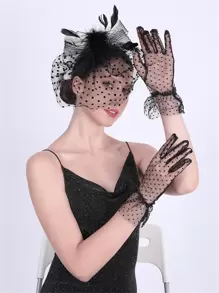 3pcs/Set Fascinators Hats And Lace Gloves Set For Women Fancy Tea Party Hats 2024 Elegant 1950s Kentucky Derby Hats Hair Clip For Bride Wedding Party Birdcage Veil Headband 1920s Headpiece For Horse Race Vintage Bridgerton Fedora Beret Hats 50s Outfit Church Hats Black Veil For Funeral 1940s Dresses Victorian Hat Pillbox Hats Lolita Accessories For Women Girl Birthday Mother's Day Halloween Christmas Gift