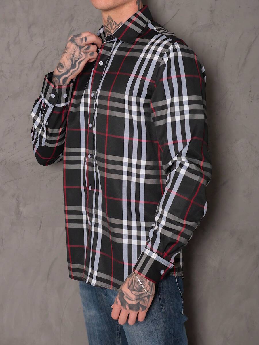 Men Shirts - 黑色 - 查看 1