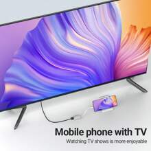 NADODO Type-C 转 HDTV 适配器 4K@30Hz USB C 转 HDTV 母头转换器即插即用 C 转 HDTV 适配器 Thunderbolt 3 兼容 Iphone 15/16 系列、Pro/Air、Galaxy S21 S20、Surface、ASUS 等兼容 MacBook - 銀色 - 查看 4