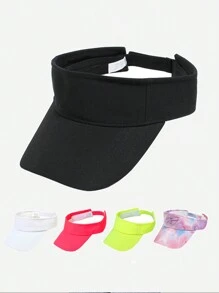 1 件运动服运动遮阳帽太阳运动遮阳帽遮阳帽可调节帽子男女通用，高尔夫棒球帽 - 1pc 復古色 - 查看 12