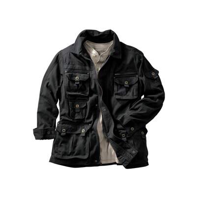 Boulder Creek By KingSize Men's Big  Tall 9 Pocket Twill Utility Jacket