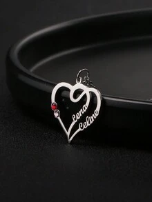 Personalized Double Gemstone Inlaid Double Name Necklace Customized Mother's Day Gift, Valentine's Day Gift, Birthday, Anniversary Gift, Graduation, Christmas, Gift For Friends And Classmates