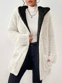 Women Faux Fur Coats - Beis - Ver 4