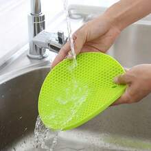 1 Tấm Thảm Silicon Trivet Giá Đỡ Nồi Tròn, Thảm Lẩu Đa Năng, Dụng Cụ Mở Nắp Hũ Pad Nóng Phần Còn Lại Chịu Nhiệt, Chống Trượt, Bền, Máy Rửa Bát Linh Hoạt An Toàn Khi Sử Dụng Tại Nhà - Đỏ - Xem 3