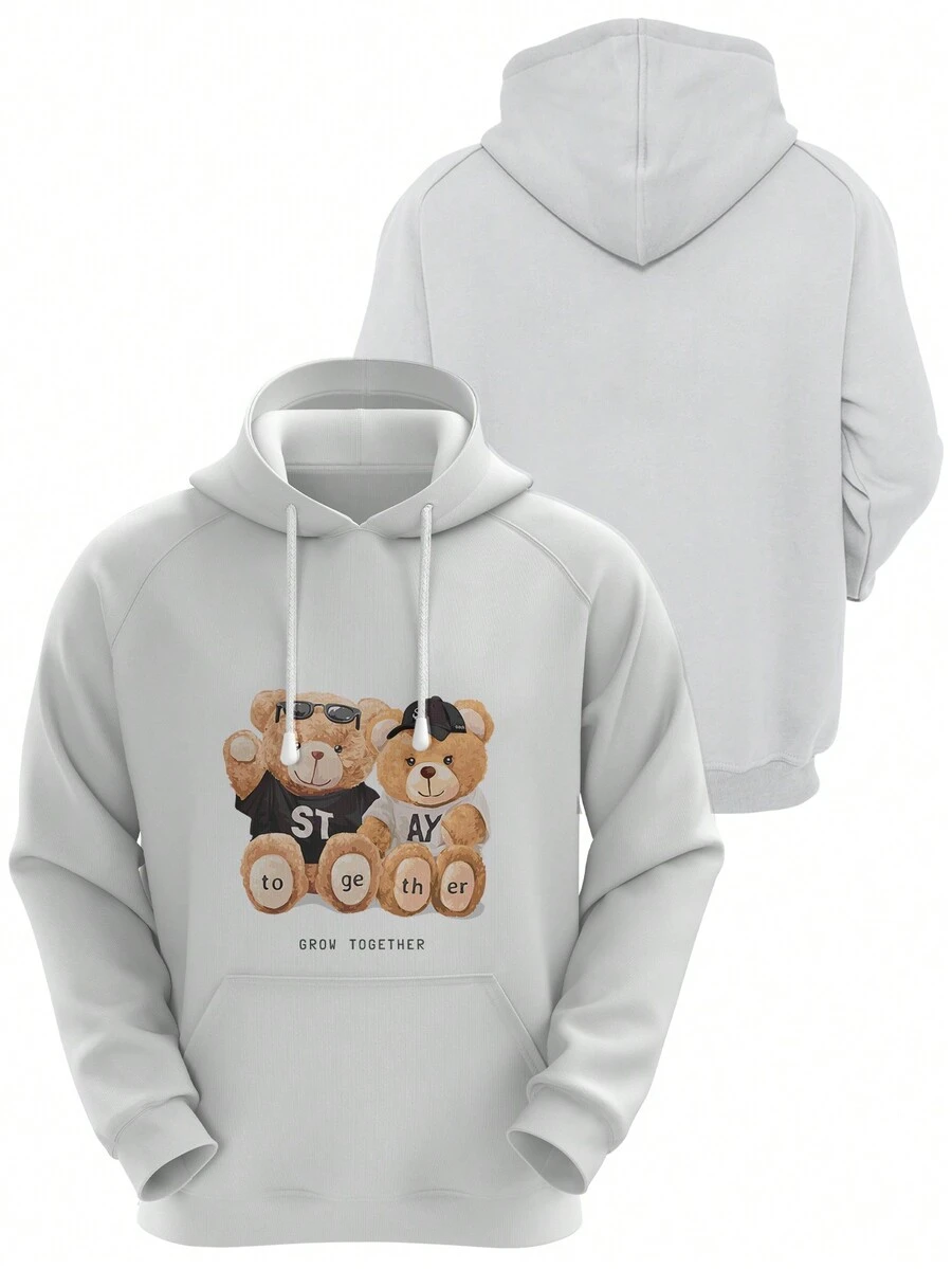 Men Hoodies - 白色 - 查看 1