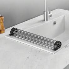Gấp Gọn Giá Bát Đĩa Giỏ Đựng Nước Chậu Rửa Bát Giá, Nhà Bếp Kệ Sắp Xếp, Giỏ Đựng Nước Thải Bằng Thép Không Gỉ - Nhiều màu - Xem 7