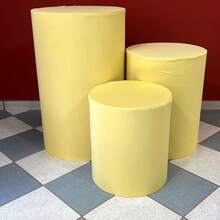 Cylinder Trio Cover Kit Easy Dress Party Decoration - Various Colors - 嬰兒黃 - 查看 2