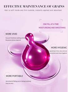 30入組1ml抗毛躁護髮精華膠囊，修復損壞和掉髮，柔順滋養並具有護色功能，玫瑰花香味護髮素 - 紫色 - 查看 6