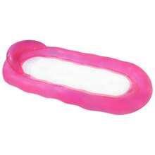 1PC Inflatable Transparent Wave Shape Floating Recliner Bed, Foldable Carry-On Backrest With Mesh Hammock, Adult Water Leisure Entertainment Accessories, Suitable For Beach Pool Party Pool Float, Beach Essentials