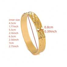 4pcs/Set African Dubai Saudi Arabian Women Bracelet, Inner Diameter: 45mm/55mm/65mm/70mm, Gold Or Silver Jewelry Bracelet, Birthday Gift