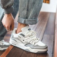 Breathable Men Shoes 2024 New High-End Color Block Thick-Soled Sports Casual Shoes With Increased Height, Perfect Matching