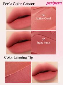 K-Beauty Peripera Ink The Velvet Liquid Lipstick, High Pigment Color, Longwear, Weightless, Gluten-Free, Paraben-Free Velvet Matte Lipstick, Liquid Lipstick, Smooth, Long Lasting, K-Beauty, Korean Makeup - #36 Active Coral - 查看 8