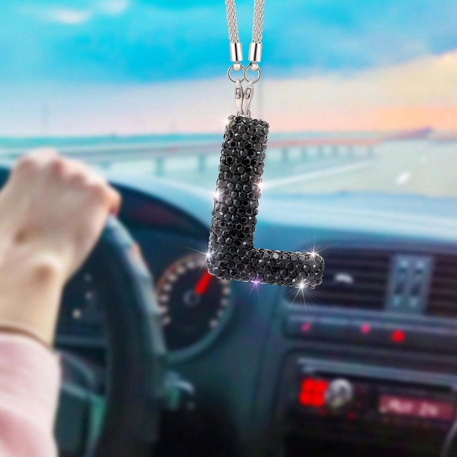 Pendente Specchietto Auto Cristallo Luna E Stella | Decorazione Retrovisore | Portafortuna | 28cm - Foto 6