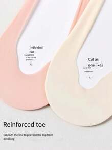 5雙女性隱形船型襪，透氣矽膠防滑超薄襪子，適用於拖鞋，彈性冰絲低筒襪，適用於夏日日常穿著