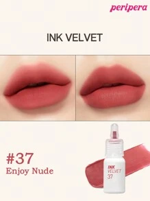 K-Beauty Peripera Ink The Velvet Liquid Lipstick, High Pigment Color, Longwear, Weightless, Gluten-Free, Paraben-Free Velvet Matte Lipstick, Liquid Lipstick, Smooth, Long Lasting, K-Beauty, Korean Makeup - #37 Enjoy Nude - 查看 6