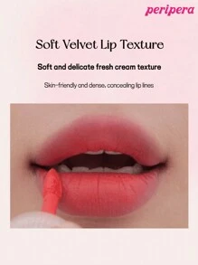 K-Beauty Peripera Ink The Velvet Liquid Lipstick, High Pigment Color, Longwear, Weightless, Gluten-Free, Paraben-Free Velvet Matte Lipstick, Liquid Lipstick, Smooth, Long Lasting, K-Beauty, Korean Makeup - #36 Active Coral - 查看 10