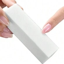 Lixa de Unha Bloco Fecha Poros Polidora Esponja Manicure Profissional Unitário - Branco - Visão 1