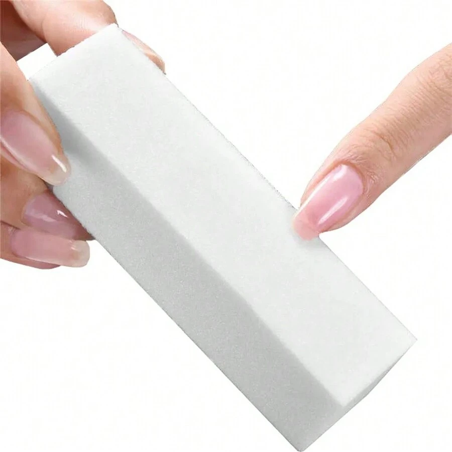 Lixa de Unha Bloco Fecha Poros Polidora Esponja Manicure Profissional Unitário - Branco - Visão 1