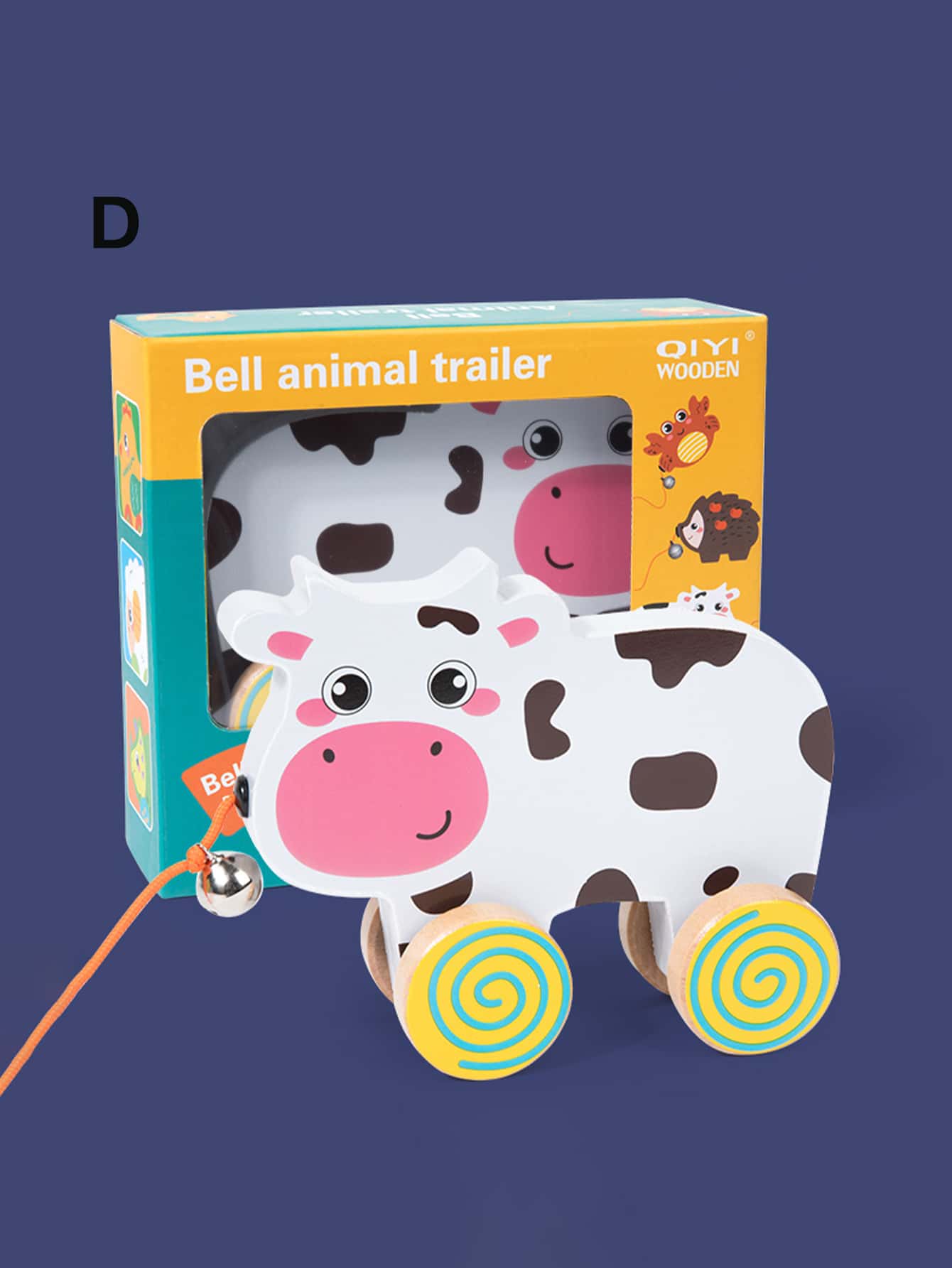 Wooden Push & Pull Along Toy Developmental Montessori Toddler Pull Toys