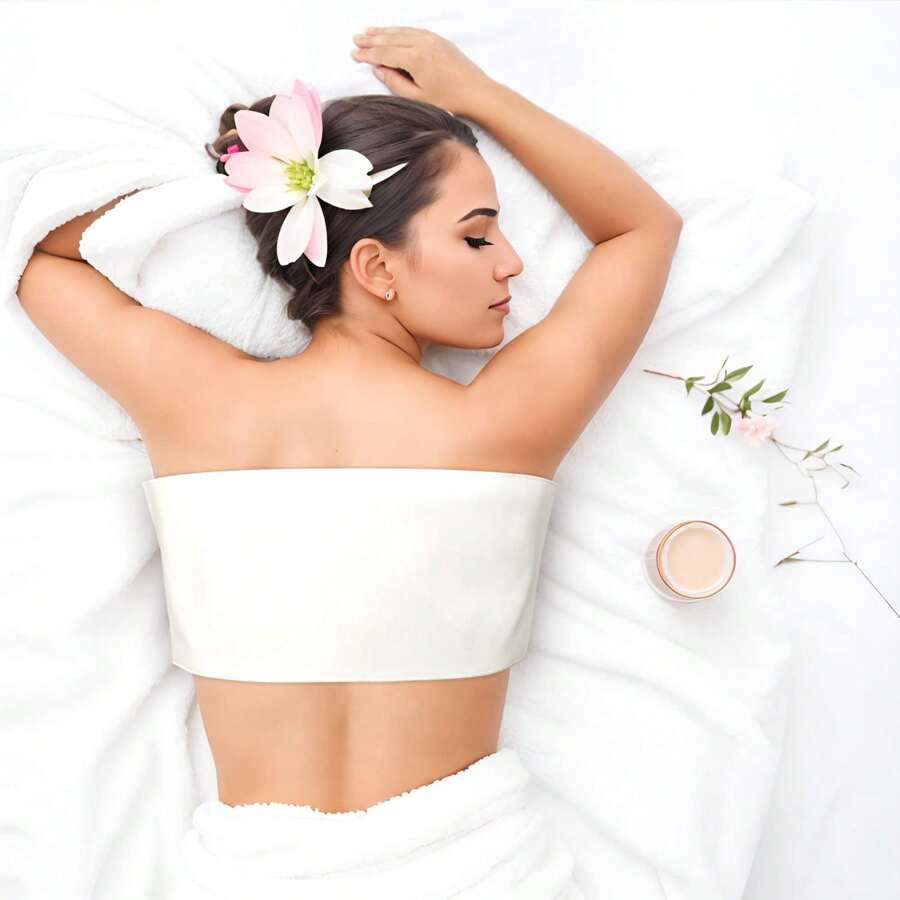 1 Stück wiederverwendbare weiche und saugfähige Rizinusöl Wickelpackung für die Taille, zur Entspannung