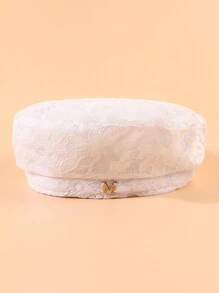 1 Máy Tính Nữ Mùa Hè Nhẹ Và Thoáng Khí Thời Trang Rỗng Hoa Và Chữ Chi Tiết Thanh Lịch Mũ Nồi Để Mặc Hàng Ngày - mũ nồi - Xem 5