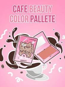 Misslyn Cafe Beauty Makeup Palette, Matte Powder Blush With Mirror, 4 Colors Available, Natural Makeup Effect, High Color Payoff, Easy To Blend, Range From Sheer To Intense - 3 Pumpkin Pie - 查看 6