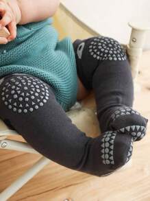 1pair Baby (0-3y) Animal & Letter Design Anti-skid Knee Pads Over Knee Socks