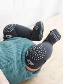 1pair Baby (0-3y) Animal & Letter Design Anti-skid Knee Pads Over Knee Socks