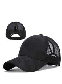 Street 2024 Spring/Summer Camouflage Breathable Lightweight Women Ponytail Cap With Sunshade Net Top(Random Pattern) - A - View 14