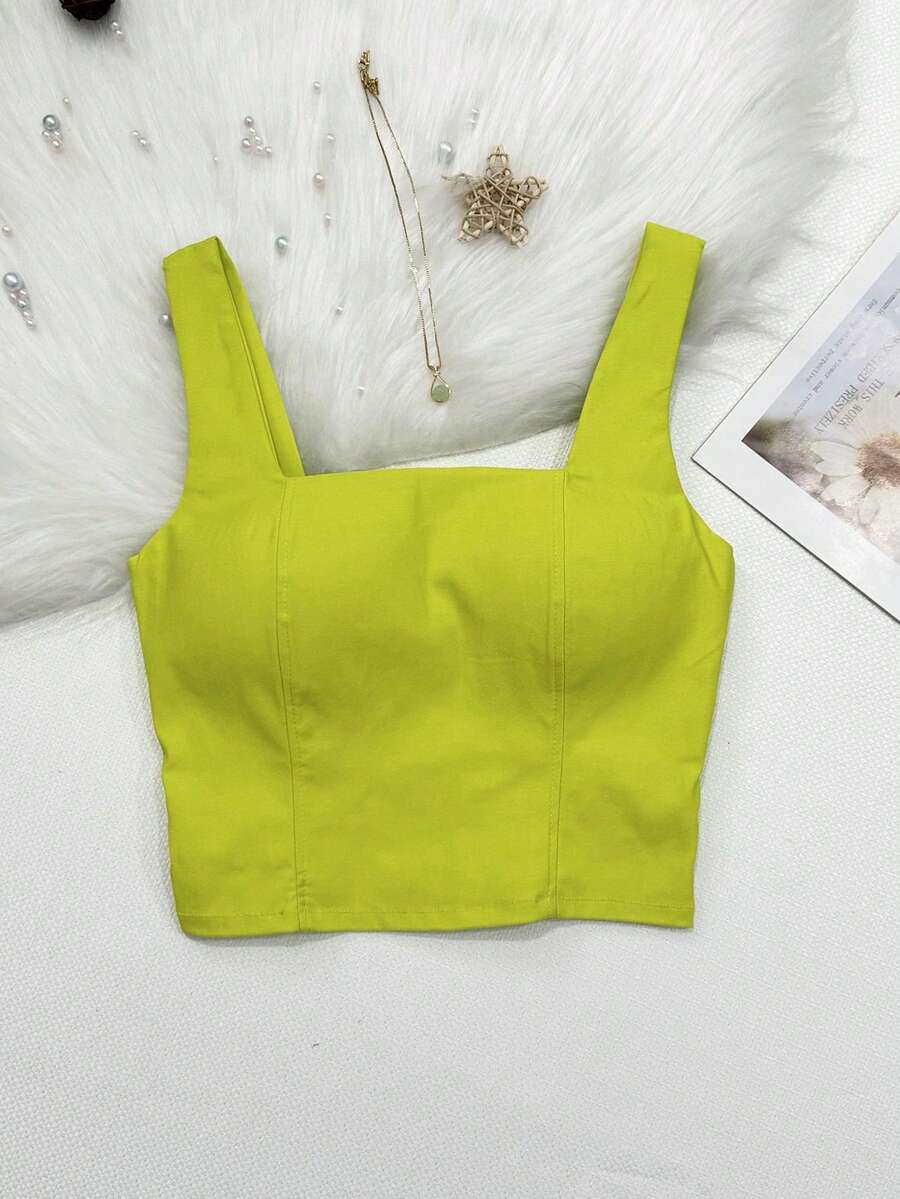 Women Tops - 青檸色 - 查看 1