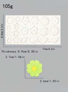 1 Pc Silicone Flower And Leaf Fondant Mold For DIY Cake Decorating AndChocolate Making - Kitchen Bakeware Accessory