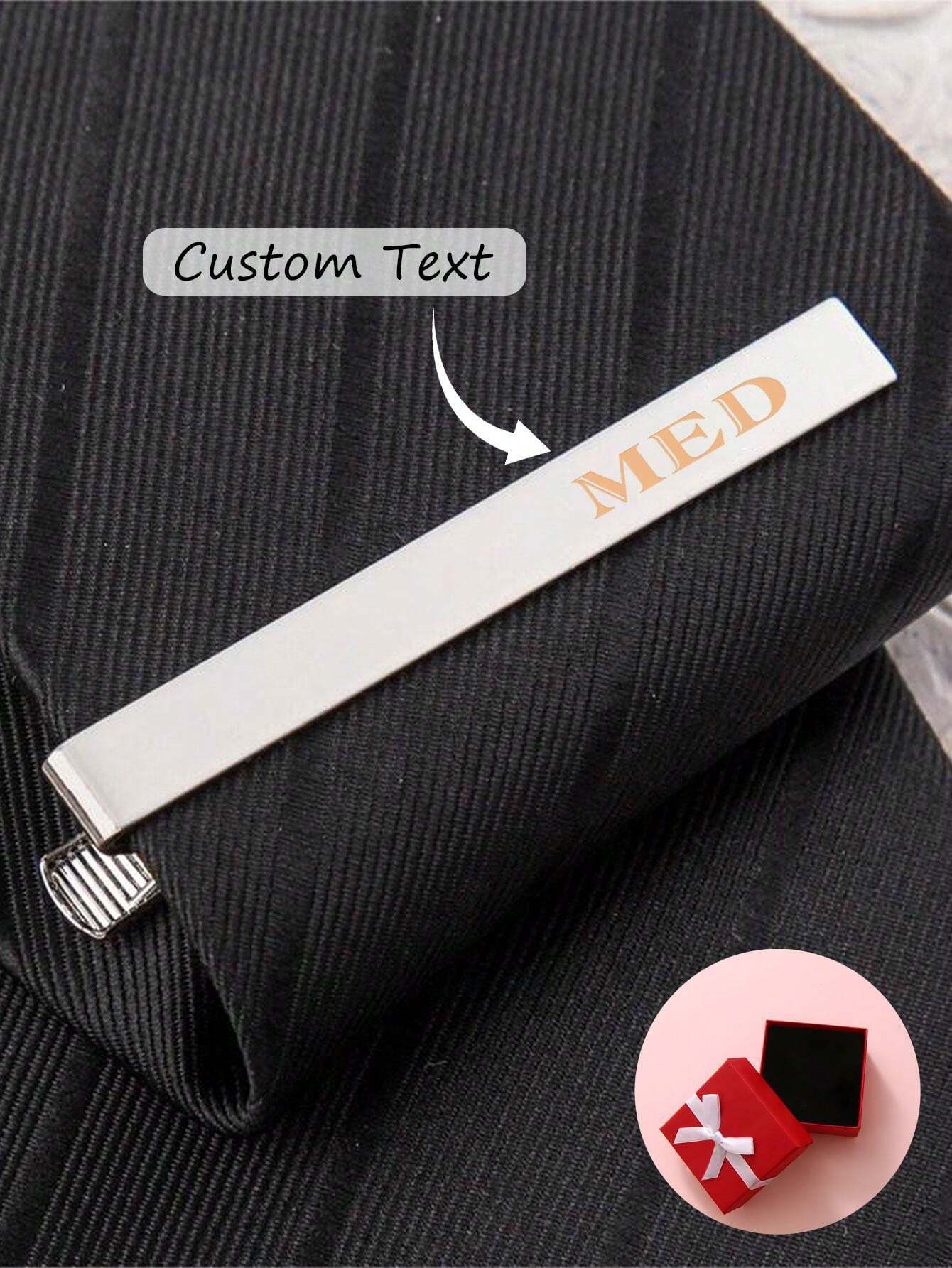 Personalized TIE CLIP For Dad Bar Clasp Tie Clip Custom Engraved