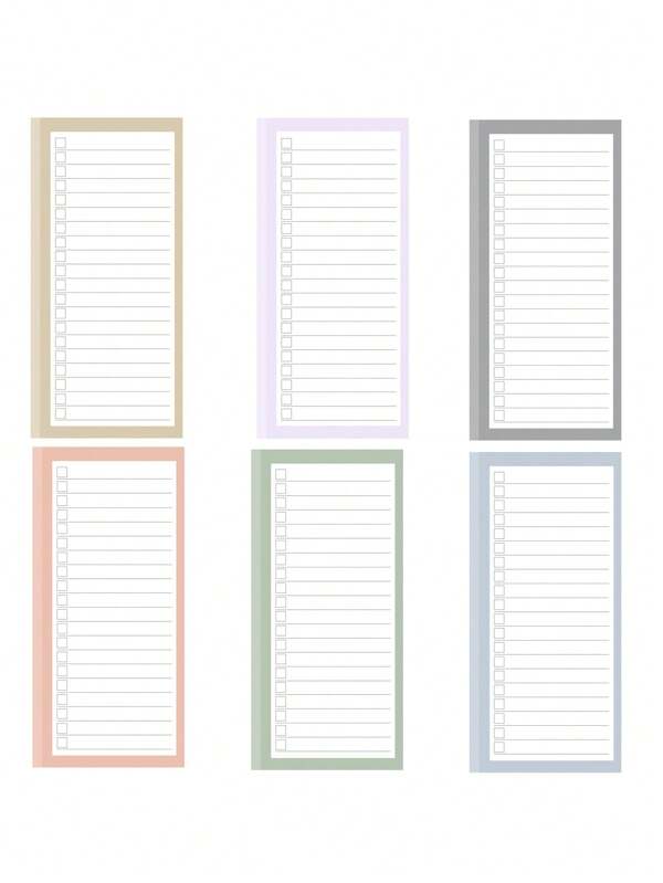 Libreta magnética aleatoria para refrigerador, 50 hojas, bloc de notas magnético de lista de compras, memo de lista de tareas magnéticas.
