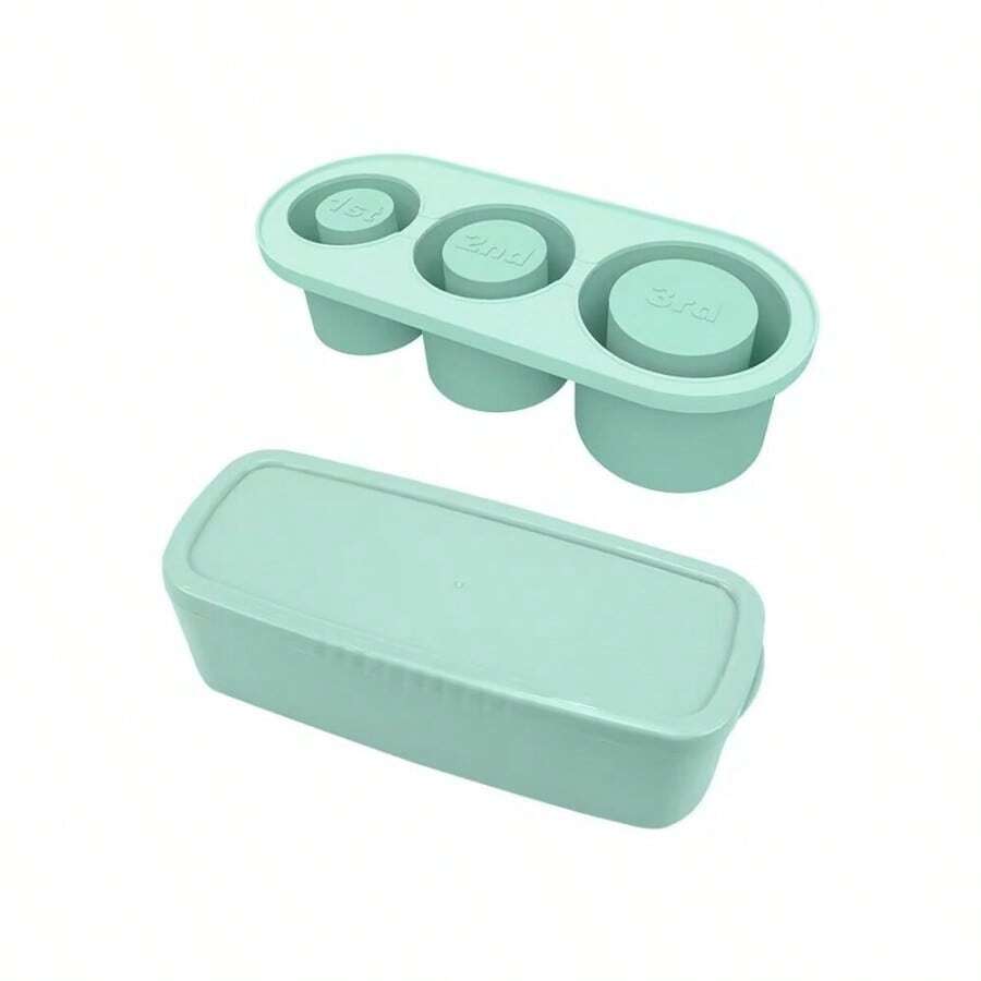 1入組家用圓柱型帶蓋矽膠製冰格 - 綠色 - 查看 1