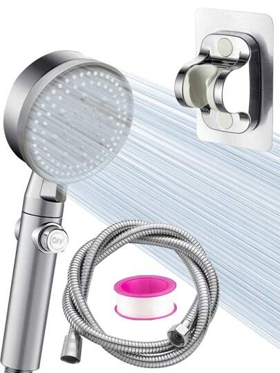 Shower Head With Handheld, High Pressure 5 Mode Spray Mode Shower Head ,With Stainless Steel Hose And Adjustable Stand Home Bathroom Decor Fall Decor Bathroom Accessories