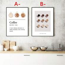 1 pieza Póster guía del café, impresiones de definición de café, decoración de pared de café, pintura en lienzo de taza de café, decoración de pared de cocina, cuadros de pared de café, póster de lienzo, arte de pared, murales decorativos, decoración del hogar, arte de póster - Multicolor - Ver 5