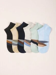 20 Đôi Ngẫu Nhiên Nam Xuân Hè Mới Chặn Màu Lưới Mỏng Thường Ngày Và Đa Năng Thoáng Khí Thuyền Tất - Nhiều màu - Xem 5