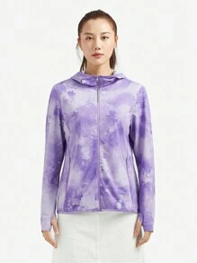 TECTOP Summer Workout Women Long Sleeve Running Shirts UPF 40+ Sun Protection Full Zip Athletic Jackets Lightweight Zipper Pockets