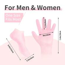 2pcs Moisturizing Hand Mask, Foot Mask, Moisturizing Long Socks/Gloves, Foot Care Socks, Prevent Dry Cracked Heels And Soften Rough Skin, Reusable