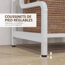 HOMCOM HOMCOM Étagère de rangement à 3 niveaux, étagère en métal, rangement de cuisine, design industriel, structure en acier, support d'imprimante, porte-plantes, blanc