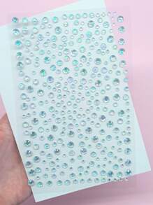 1pc Clear And Glittering Gemstone Sticker For Eye Makeup, Suitable For DIY Makeup, Music Festivals, Parties And Daily Use.