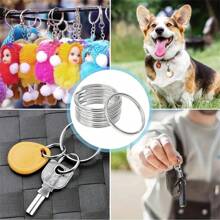 50-500pcs/Set 20mm Key Ring Open Jump Rings Connector Metal Split Rings For Keychain Pendant Jewelry Finding Making Charm Crafting