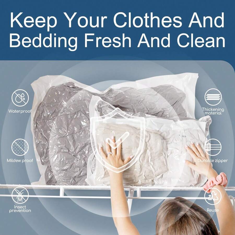 Vacuum Compression Storage Bags With Hand Pump Space Saver Vacuum