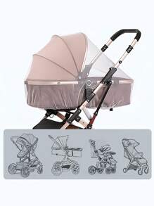 1 pezzo/2 pezzi Zanzariera completa per passeggino, rete anti-zanzare per carrozzina per neonati, 1 pezzo casuale inviato per San Valentino