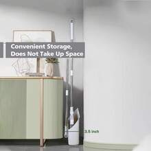 3入組掃帚帶簸箕套裝，室內外掃地器3合1長柄掃帚和簸箕套裝，家用潔淨重負款推掃帚，適用於浴室廚房 - 彩色 - 查看 11