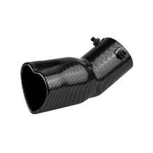 Bộ phận giảm thanh ống xả bằng sợi carbon bằng thép không gỉ 2,5 inch hình trái tim - màu đen - Xem 8